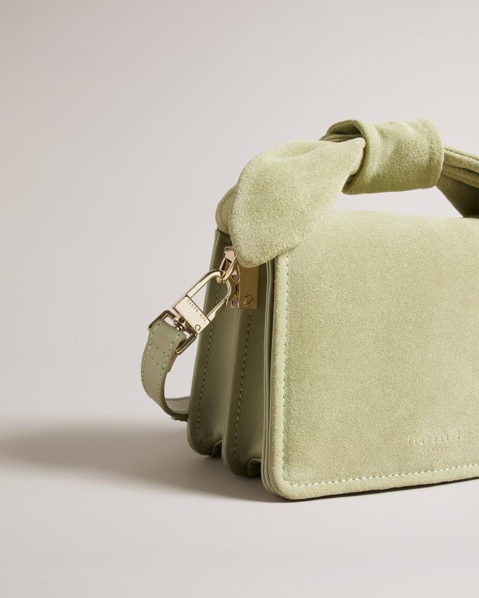 Sac Crossbody Ted Baker Soft Knot Bow Mini Vert Clair Femme | FER-31166320